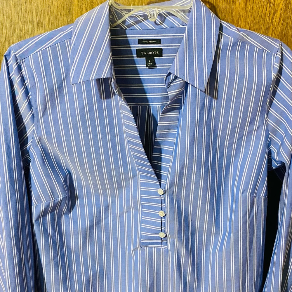 Talbots Blue and White Stripes Tunic